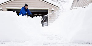 snow blower snow fall depth